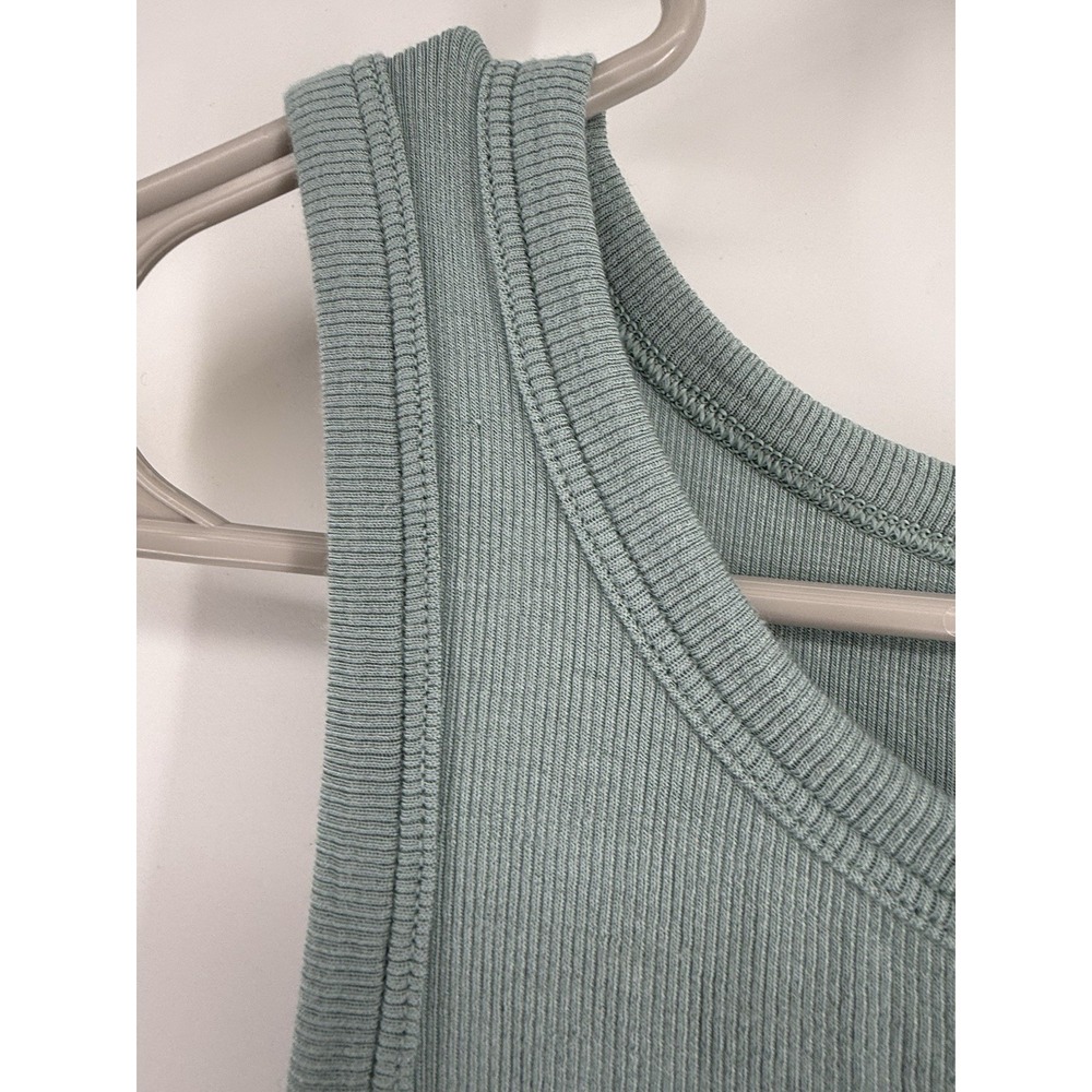 Victoria's Secret XL Crop Ribbed Modal Sleep/Lounge Tank Top Green Teal - Picture 8 of 10